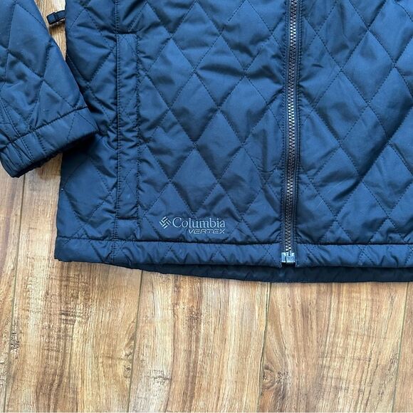 Columbia Vertex Jacket Womens Small Black Quilted Fleece Lined Interchange Core - Picture 2 of 12